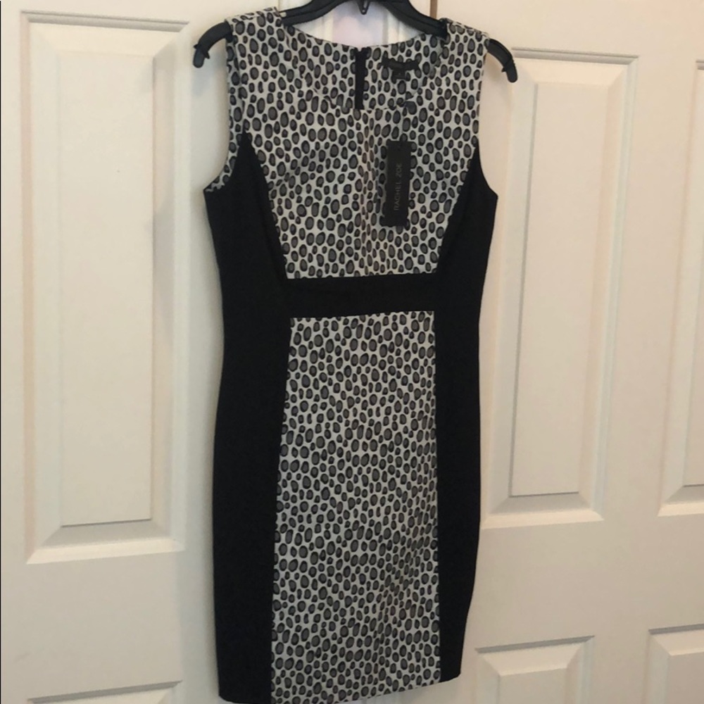 Rachel Zoe dress size 8 beige and black